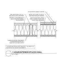 1 Hour Exterior Stucco Wall Woodworks