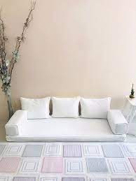Buy White Velvet Sofa Floor Seating