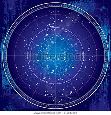 Celestial Map Night Sky Astronomical Chart Royalty Free