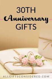 30th anniversary gifts best ideas