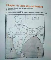Indian states with capitals, tropic of Cancer ,standard meridian (location  and labelling)​ - Brainly.in