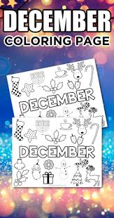 free december coloring page printable