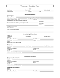 The Temporary Guardianship Form Is A Free Printable Table That