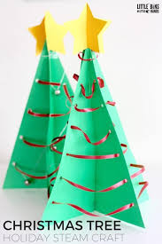3d Christmas Tree Steam Craft Little Bins For Little Hands