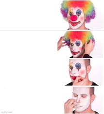 reverse clown makeup blank template
