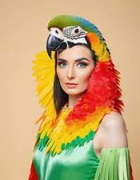 parrot costume woman face swap insert
