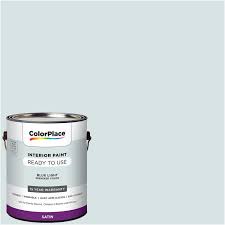 Colorplace Pre Mixed Ready To Use Interior Paint Blue Light Satin Finish 1 Gallon Walmart Com