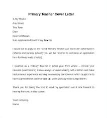 Sample Cover Letter For Assistant Teacher Primary Teacher Cover