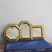 3 Gold Wall Mirrors Geometric Mirror