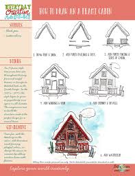 art how to draw an a frame cabin