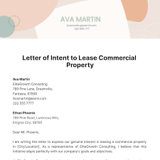 to lease commercial property template