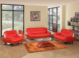 405 modern living room set in red