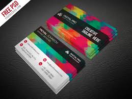 Creative Multicolor Business Card Template Free Psd By Psd Freebies