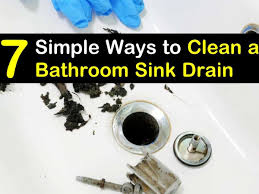 clean a bathroom sink drain