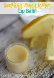 honey lemon homemade lip balm the