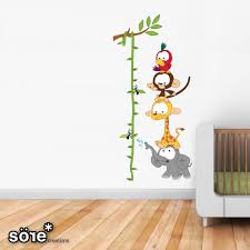 Baby Jungle Height Chart Wall Stickers In 2019 Jungle Wall