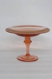 Depression Glass Pink Glass With Gold