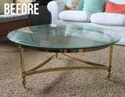 Brass Coffee Table Makeover
