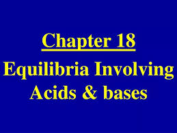 Chapter 18 Equilibria Involving Acids