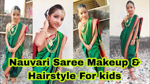 kids makeup hairstyle in nauvari