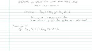 Solving A Logarithmic Equation With