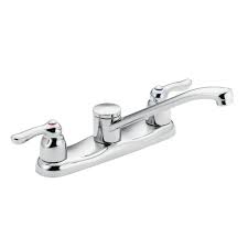 handle low arc kitchen faucet in chrome