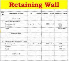 Retaining Wall Estimate Retaining Wall