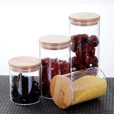 food jar glass storage canister