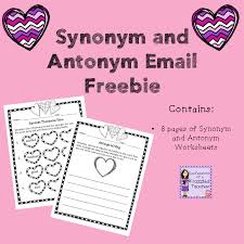 Use these formal and informal email phrases to make your business emails and general emails look great! Free Synonym And Antonym Download Perfect For Valentine S Day Synonyms And Antonyms Frazzled Teacher Help