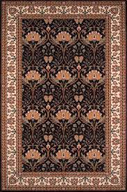 traditional 5x8 black wool area rug