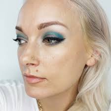 fall eye makeup tutorial blue metallic