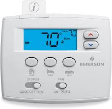 We provide step by step instructions on how you can reset your white rodgers thermostat or emerson thermostat to get your heating back up and running! Emerson 1f86ez 0251 Non Programmable Thermostat Programmable Household Thermostats Amazon Com