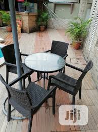 Glass Umbrella Table With Chairs