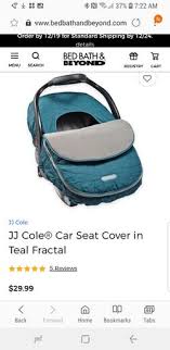 Jj Cole Baby Seat Cover Teal For