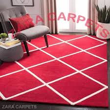 check 2x6ft blood red soft woolen