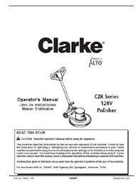 part manual for clarke c2k floor machine