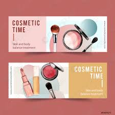 cosmetic banner design with highlighter
