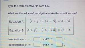 solved type the correct answer in each