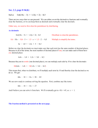 Solving A Tough Decimal Equation Sec