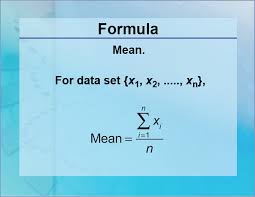 Formulas Mean Media4math