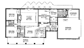 Split Bedroom Floor Plans 1600 Square