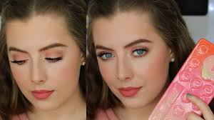 pink peach spring makeup tutorial