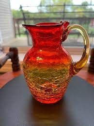 Vintage Le Amber Art Glass Colored