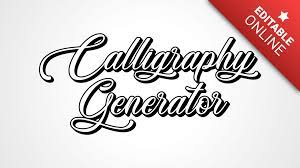 calligraphy font generator text effect