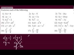 gcse tutorial factorising algebraic