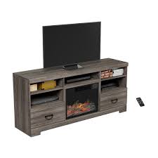 Northwest Fireplace Tv Stand For Tvs Up To 65 Inch With Adjustable Thermostat And Led Flame Grey