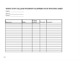 Unique Stock Of Volunteer Hours Log Template Excel Form