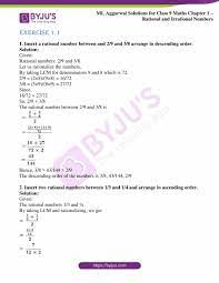 ML Aggarwal Solutions for Class 9 Chapter 1 - Rational and Irrational  Numbers Avail Free PDF.