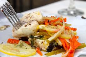 rockfish baked in foil with lemon and