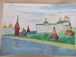 Рассвет на Москве реке иллюстрация - 48 фото